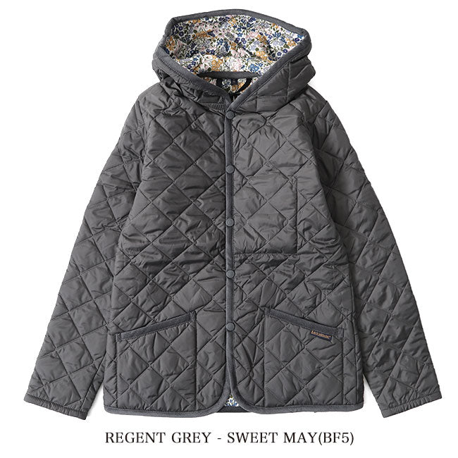 50周年限定モデル LAVENHAM ラベンハム CRAYDON クレイドン リバティ ショート丈 フード付き キルティングジャケット 花柄 マリア (レディース)