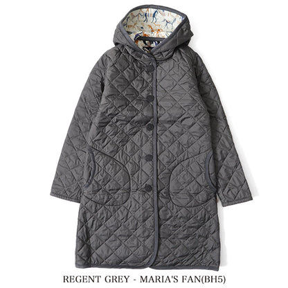 50周年限定モデル LAVENHAM ラベンハム BRUNDON ブランドン リバティ フード付き キルティングコート ロングコート 花柄 マリア (レディース)