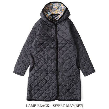 50周年限定モデル LAVENHAM ラベンハム BRUNDON ブランドン リバティ フード付き キルティングコート ロングコート 花柄 マリア (レディース)