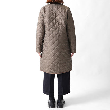 50周年限定モデル LAVENHAM ラベンハム LOUND ラウンド リバティノーカラー キルティングコート ロングコート (レディース)