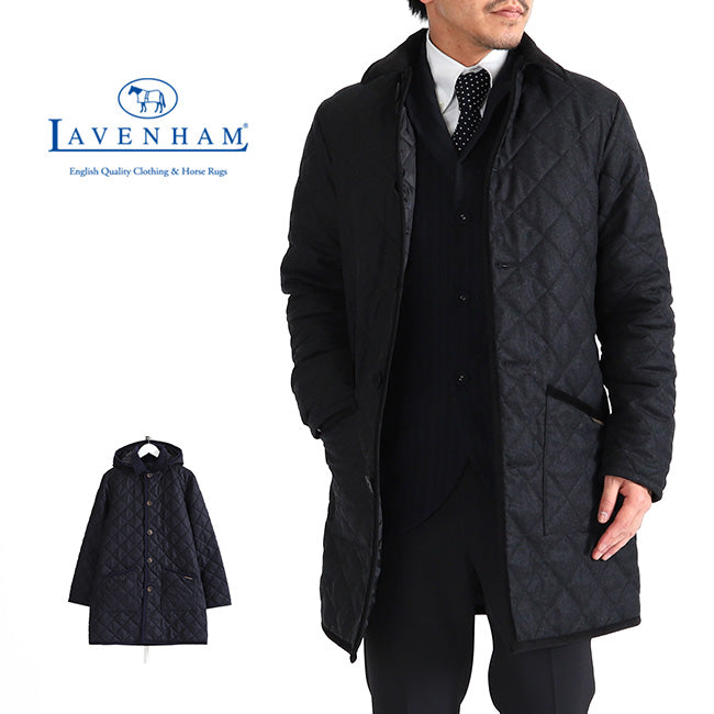LAVENHAM ラベンハム GRINSTEAD グリンステッド フランネル フード付き キルティングジャケット コート (メンズ)
