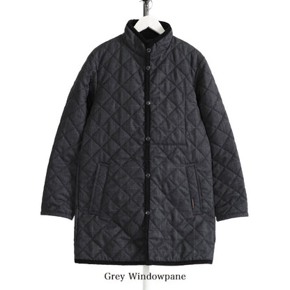 LAVENHAM ラベンハム WEYBREAD WINDOWPANE ウェイブレッド ウィンドウペイン チェック スタンドカラー フランネル キルティングコート (メンズ)