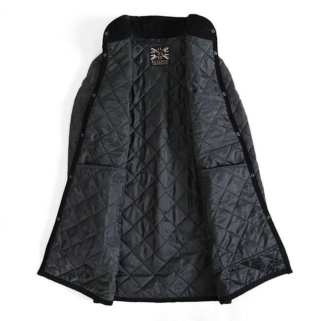 LAVENHAM ラベンハム WEYBREAD WINDOWPANE ウェイブレッド ウィンドウペイン チェック スタンドカラー フランネル キルティングコート (メンズ)