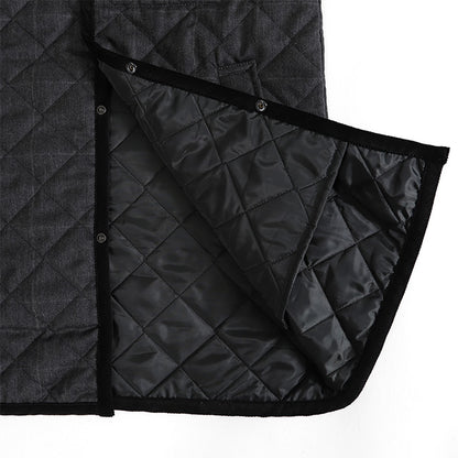 LAVENHAM ラベンハム WEYBREAD WINDOWPANE ウェイブレッド ウィンドウペイン チェック スタンドカラー フランネル キルティングコート (メンズ)