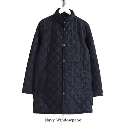 LAVENHAM ラベンハム WEYBREAD WINDOWPANE ウェイブレッド ウィンドウペイン チェック スタンドカラー フランネル キルティングコート (メンズ)