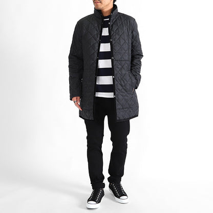 LAVENHAM ラベンハム WEYBREAD WINDOWPANE ウェイブレッド ウィンドウペイン チェック スタンドカラー フランネル キルティングコート (メンズ)