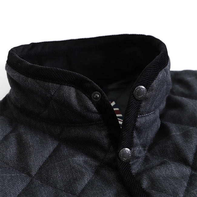 LAVENHAM ラベンハム WEYBREAD WINDOWPANE ウェイブレッド ウィンドウペイン チェック スタンドカラー フランネル キルティングコート (メンズ)