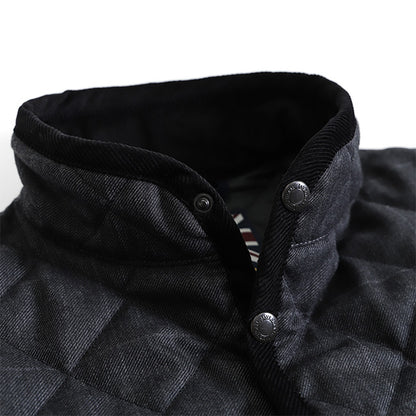 LAVENHAM ラベンハム WEYBREAD WINDOWPANE ウェイブレッド ウィンドウペイン チェック スタンドカラー フランネル キルティングコート (メンズ)
