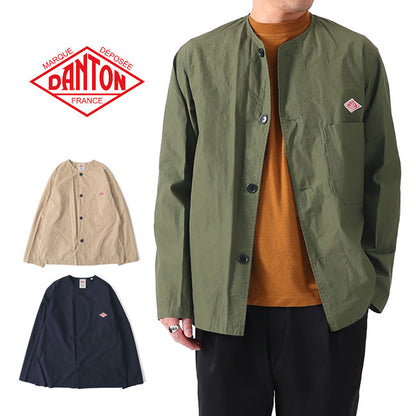 DANTON ダントン ノーカラージャケット JD-8040 DUK シャツジャケット (メンズ)