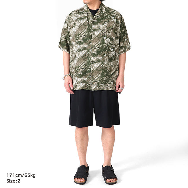 White Mountaineering JUNGLE PATTERN OPEN COLLAR S/S SHIRT WM2471110