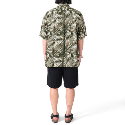 White Mountaineering JUNGLE PATTERN OPEN COLLAR S/S SHIRT WM2471110