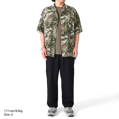 White Mountaineering JUNGLE PATTERN OPEN COLLAR S/S SHIRT WM2471110