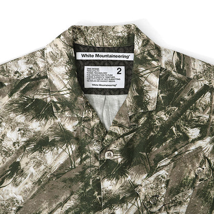 White Mountaineering JUNGLE PATTERN OPEN COLLAR S/S SHIRT WM2471110