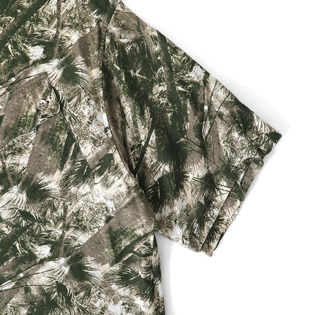 White Mountaineering JUNGLE PATTERN OPEN COLLAR S/S SHIRT WM2471110