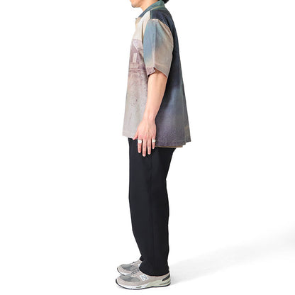 White Mountaineering PHOTO PRINT OPEN COLLAR SHIRT WM2471115
