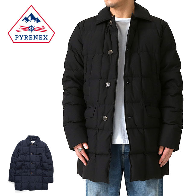 PYRENEX ピレネックス GRAVES グラーヴ ステンカラー ダウンコート HMY020 ステンカラーコート ミドルコート メンズ