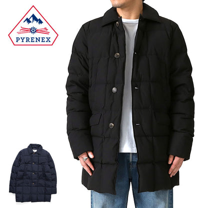 PYRENEX ピレネックス GRAVES グラーヴ ステンカラー ダウンコート HMY020 ステンカラーコート ミドルコート メンズ