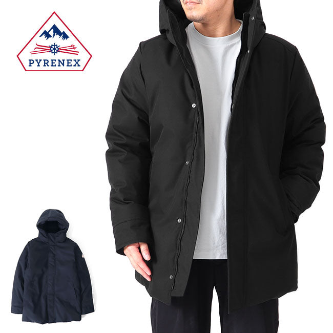 PYRENEX ピレネックス PAU ポー ギャバジン フーデッド ダウンコートHMY031 ダウンジャケット フード付き メンズ