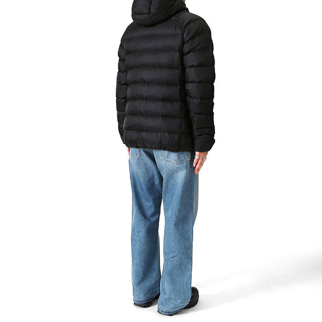 PYRENEX ピレネックス ARIAL HOODED アリアル フーデッド ライトダウンジャケット HMY026 黒 ブラック フード付き メンズ