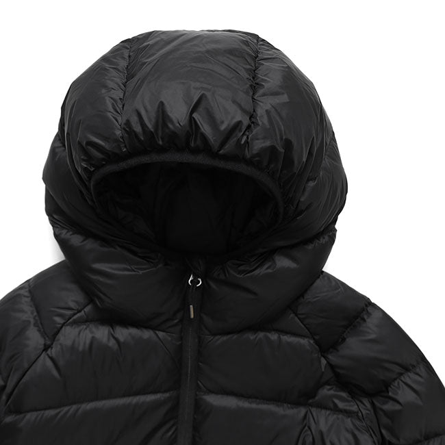 PYRENEX ピレネックス ARIAL HOODED アリアル フーデッド ライトダウンジャケット HMY026 黒 ブラック フード付き メンズ