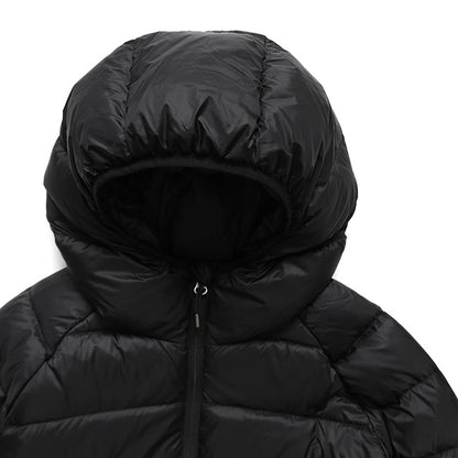 PYRENEX ピレネックス ARIAL HOODED アリアル フーデッド ライトダウンジャケット HMY026 黒 ブラック フード付き メンズ