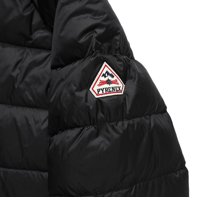 PYRENEX ピレネックス ARIAL HOODED アリアル フーデッド ライトダウンジャケット HMY026 黒 ブラック フード付き メンズ