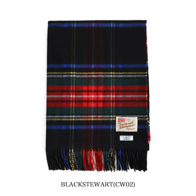 Traditional Weatherwear トラディショナルウェザーウェア チェック カシミヤウール ブランケット マフラー A182JGGO0144 ストール イギリス製 (メンズ レディース)