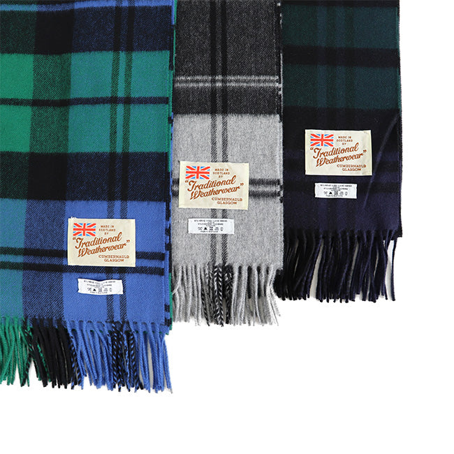 Traditional Weatherwear トラディショナルウェザーウェア チェック カシミヤウール ブランケット マフラー A182JGGO0144 ストール イギリス製 (メンズ レディース)