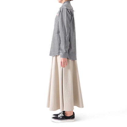 DANTON ダントン オックスフォード チェック バンドカラーシャツ DT-B0279 OXP 長袖シャツ レディース