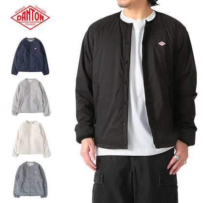 DANTON ダントン ノーカラー インサレーション インナージャケット DT-A0483 SBT DT-A0129 SBT 中綿ジャケット プリマロフト メンズ