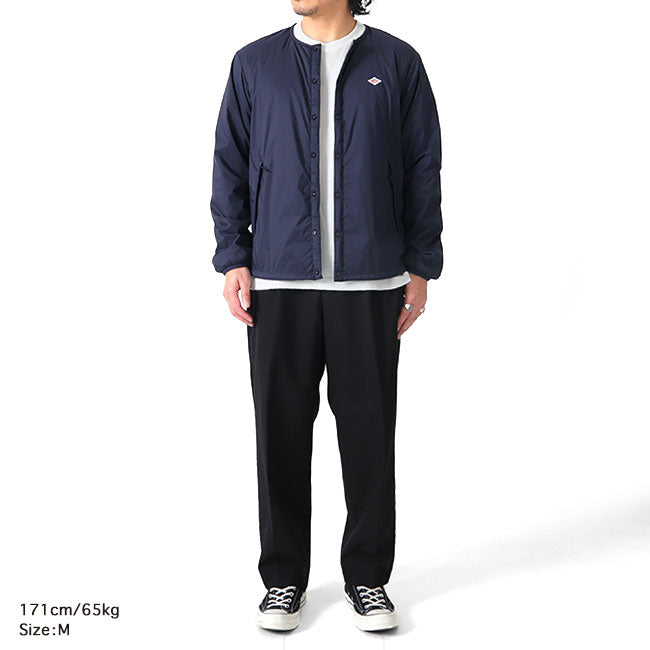 DANTON ダントン ノーカラー インサレーション インナージャケット DT-A0483 SBT DT-A0129 SBT 中綿ジャケット プリマロフト メンズ