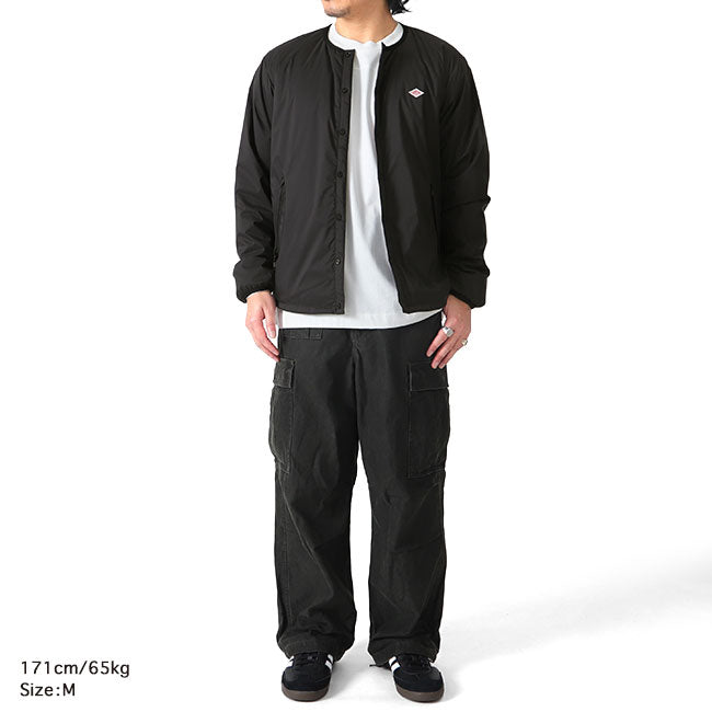 DANTON ダントン ノーカラー インサレーション インナージャケット DT-A0483 SBT DT-A0129 SBT 中綿ジャケット プリマロフト メンズ
