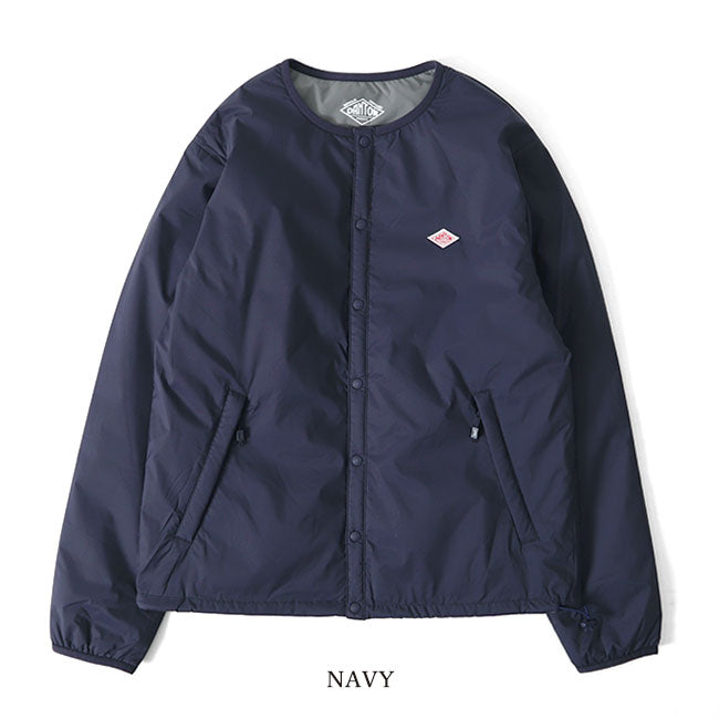 DANTON ダントン ノーカラー インサレーション インナージャケット DT-A0483 SBT DT-A0129 SBT 中綿ジャケット プリマロフト メンズ