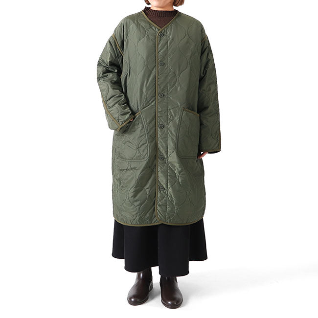 ORCIVAL オーシバル キルト ノーカラーコート OR-A0080 NYR カラーレス レディース