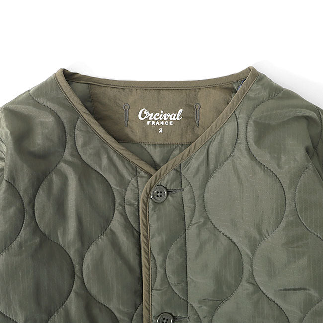 ORCIVAL オーシバル キルト ノーカラーコート OR-A0080 NYR カラーレス レディース