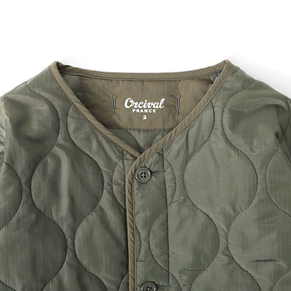 ORCIVAL オーシバル キルト ノーカラーコート OR-A0080 NYR カラーレス レディース