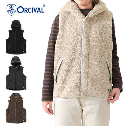 ORCIVAL オーシバル ウールボア フードベスト OR-A0082 WBA レディース