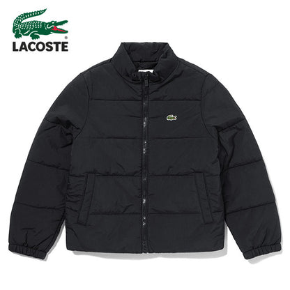 Lacoste ラコステ バックロゴグラフィック キルティング パフジャケット BJ9736L 黒 中綿 キッズ