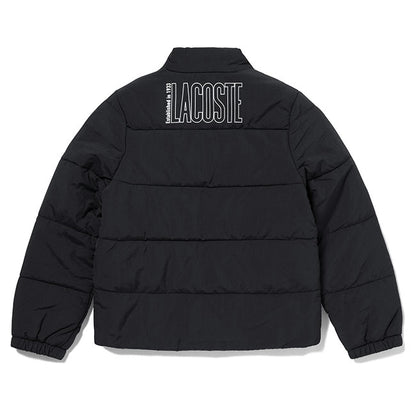 Lacoste ラコステ バックロゴグラフィック キルティング パフジャケット BJ9736L 黒 中綿 キッズ