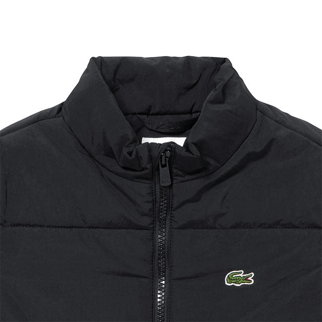 Lacoste ラコステ バックロゴグラフィック キルティング パフジャケット BJ9736L 黒 中綿 キッズ