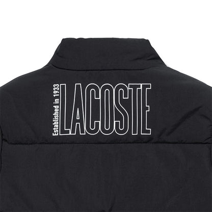 Lacoste ラコステ バックロゴグラフィック キルティング パフジャケット BJ9736L 黒 中綿 キッズ