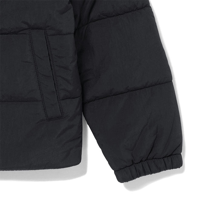 Lacoste ラコステ バックロゴグラフィック キルティング パフジャケット BJ9736L 黒 中綿 キッズ
