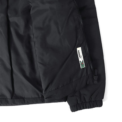 Lacoste ラコステ バックロゴグラフィック キルティング パフジャケット BJ9736L 黒 中綿 キッズ