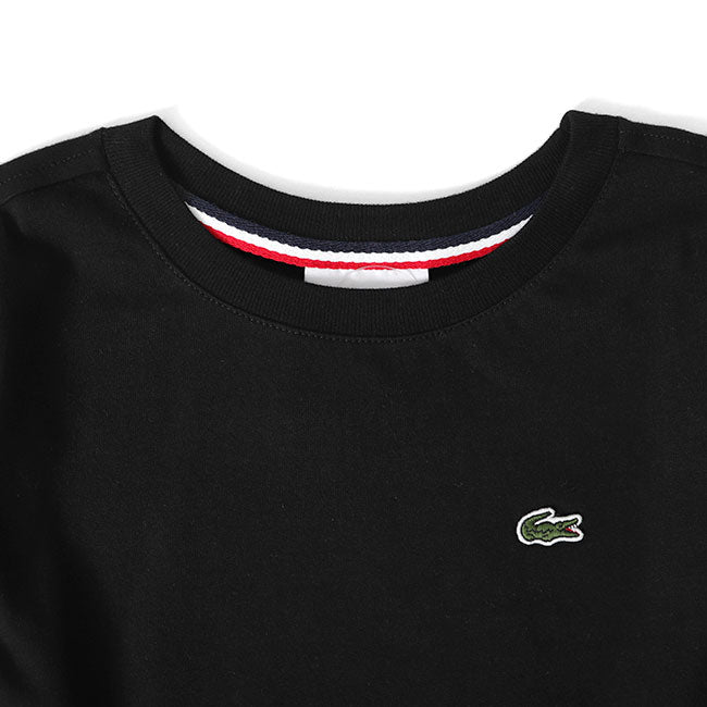Lacoste ラコステ ロゴワッペン エッセンシャル ロンT TJ2093L 黒 長袖Tシャツ キッズ