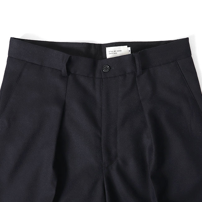 STILL BY HAND スティルバイハンド ウール ワイドスラックス パンツ PT02213 トラウザーズ メンズ