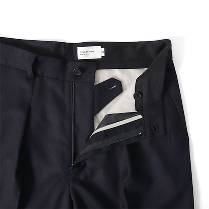 STILL BY HAND スティルバイハンド ウール ワイドスラックス パンツ PT02213 トラウザーズ メンズ