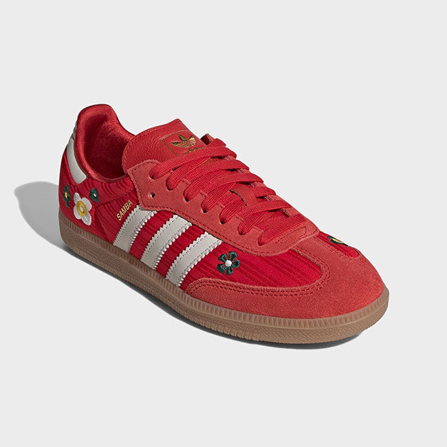 adidas x Liberty アディダス リバティ SAMBA OG W フラワー刺繍 サンバ IH9056 花柄 赤 スニーカー シューズ コラボ レディース