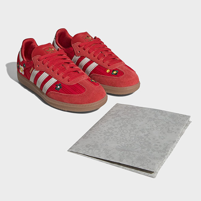 adidas x Liberty アディダス リバティ SAMBA OG W フラワー刺繍 サンバ IH9056 花柄 赤 スニーカー シューズ コラボ レディース