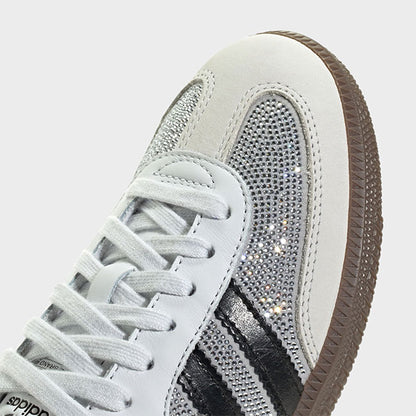 adidas originals アディダスオリジナルス SAMBA OG W サンバ ラインストーン IH9055 白 シルバー スニーカー シューズ レディース