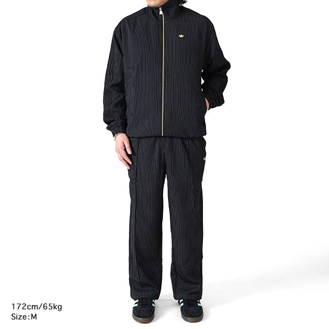 adidas originals アディダスオリジナルス ファイヤーバード ルーズ ピンストライプ トラックトップ KC9051 黒 ブラック ジャージ メンズ
